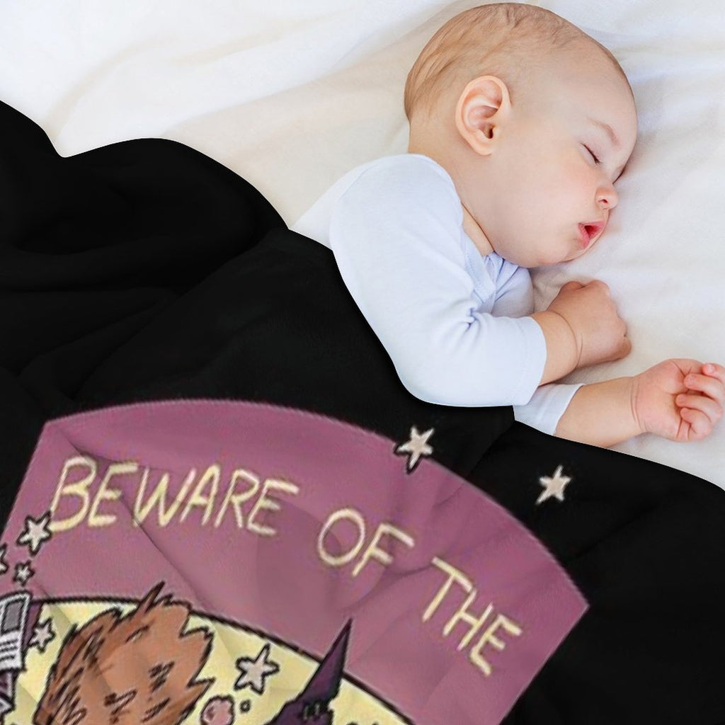 Beware of The Clumsy Witch Sustainable Throw Blanket