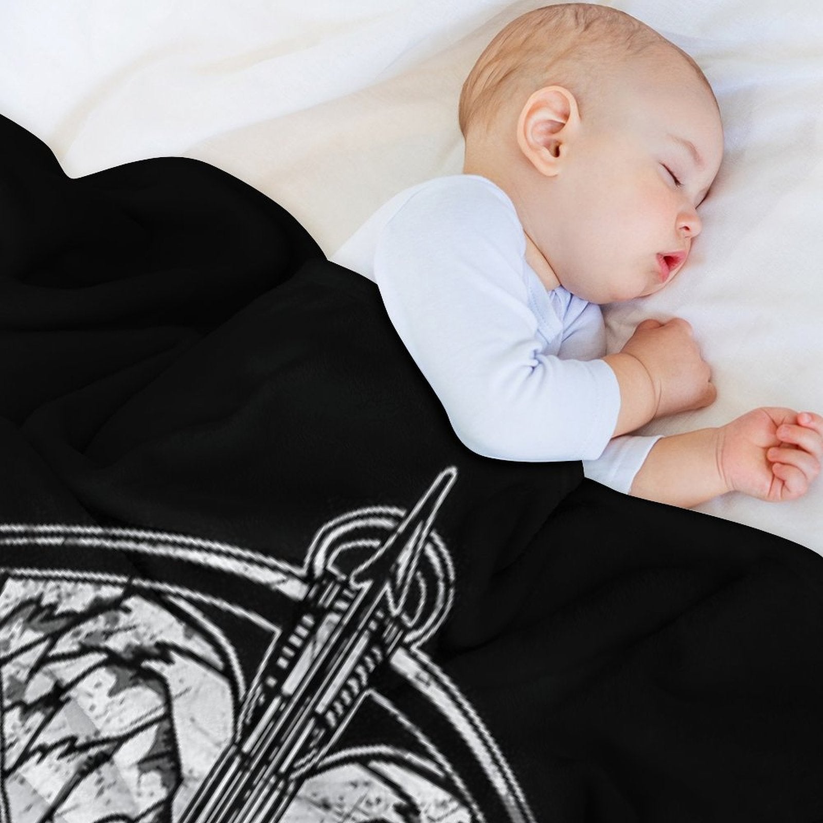 Angel Wings And Crossbow (Dirty) Velvety-soft Throw Blanket