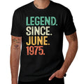 50 Years Old Gifts Legend June 1975 50th Birthday Men Women  Heathered Texture T-Shirt
