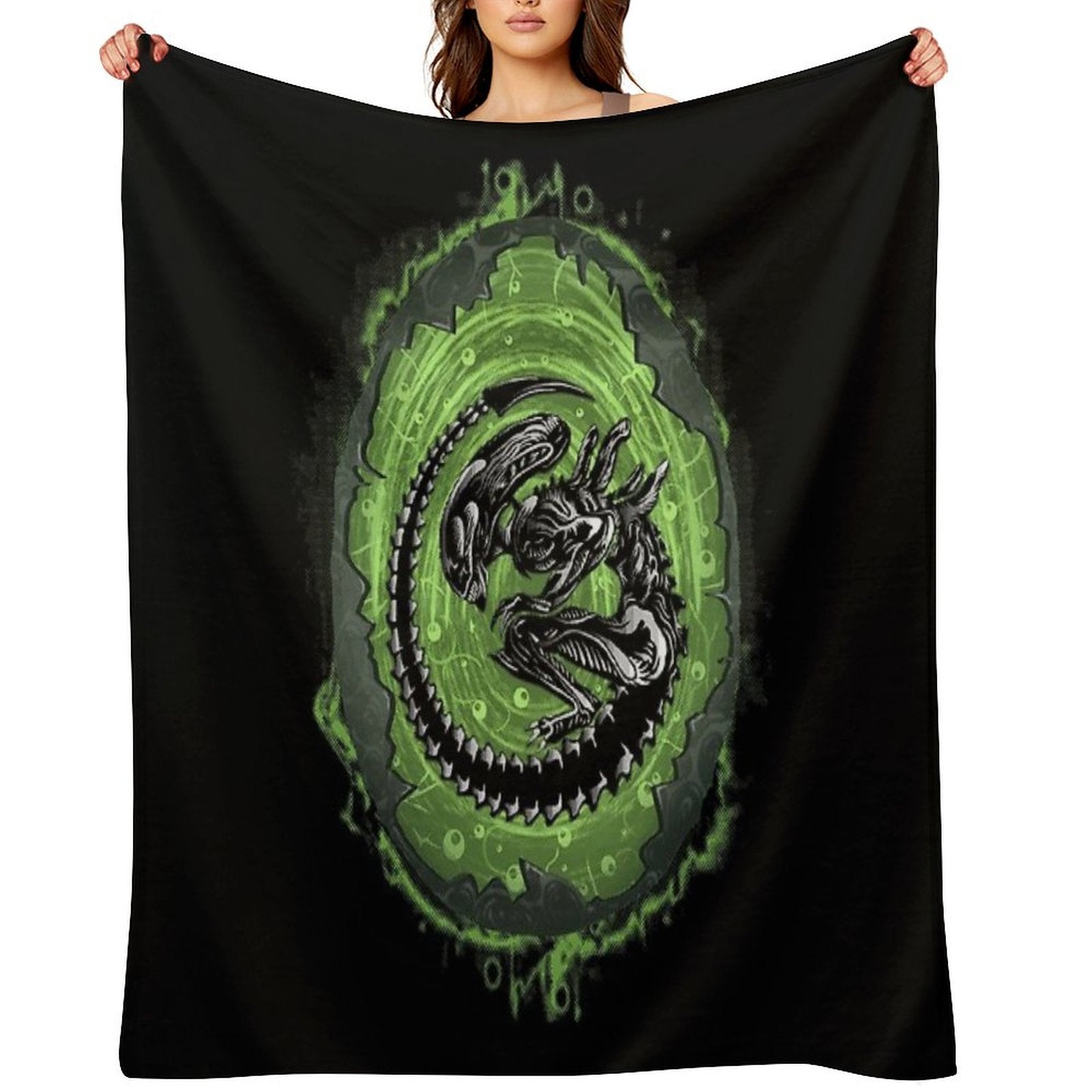 Alien Incubation Plush Throw Blanket
