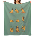 Pug Yoga Lightweight Throw Blanket