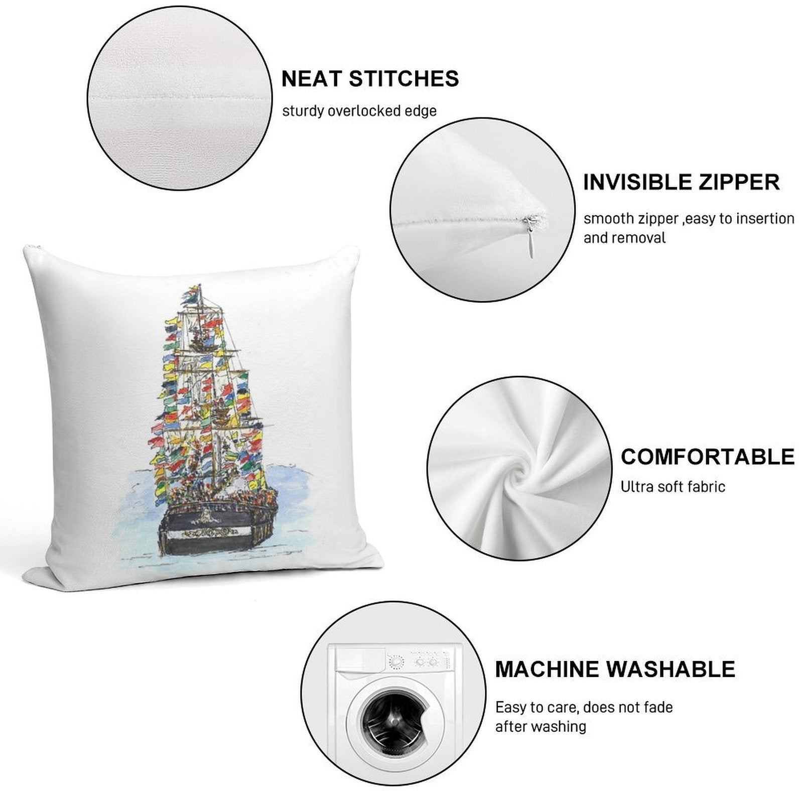 Gasparilla Pirate Festival, Tampa Soft Gift Ready Throw Pillow