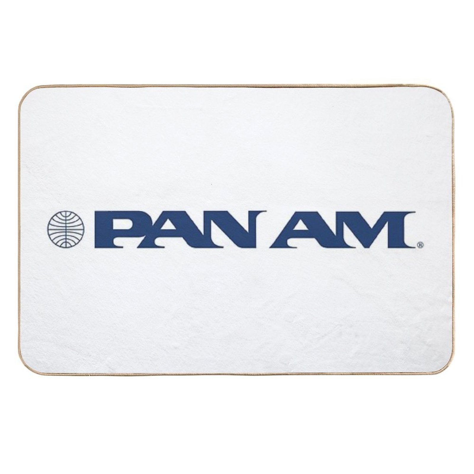 Pan Am Stylized Wordmark with Globe  Stain-Proof Bath Mat