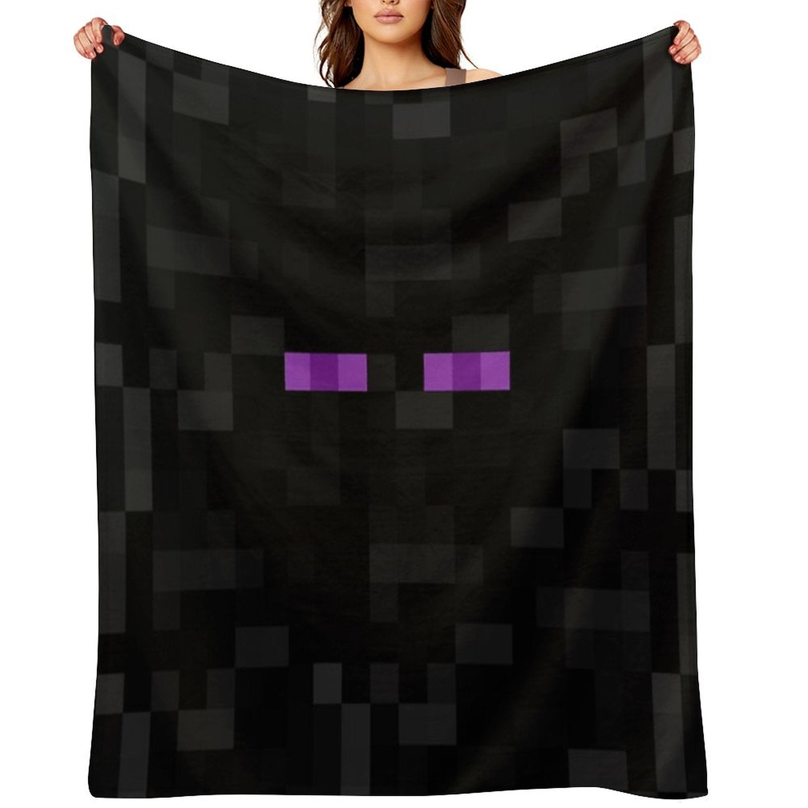 Enderman Pattern Comfort Throw Blanket