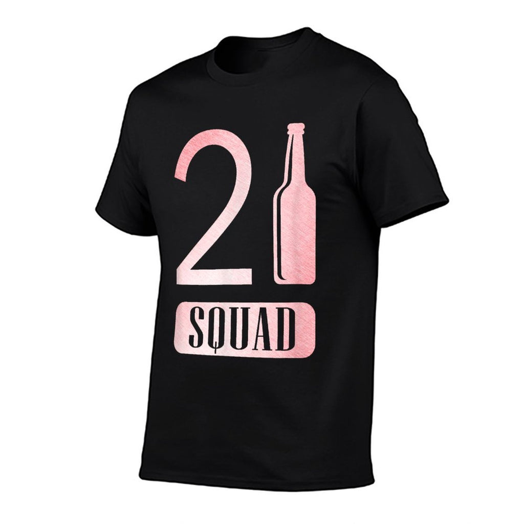 21st Squad Pink Birthday Funny Gift T  Fade-proof Color T-Shirt
