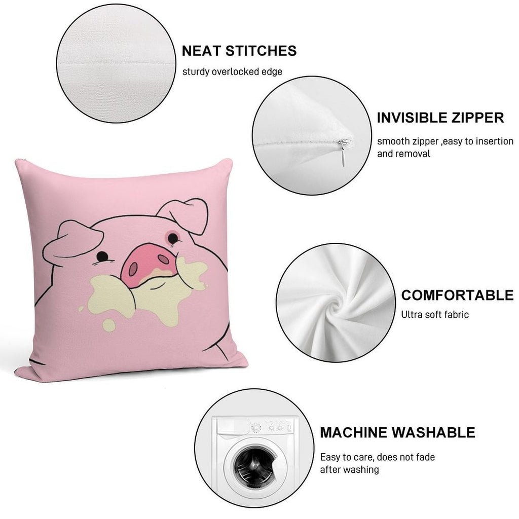 Waddles The Pig From Gravity Falls Soft Fade-Resistant Throw Pillow