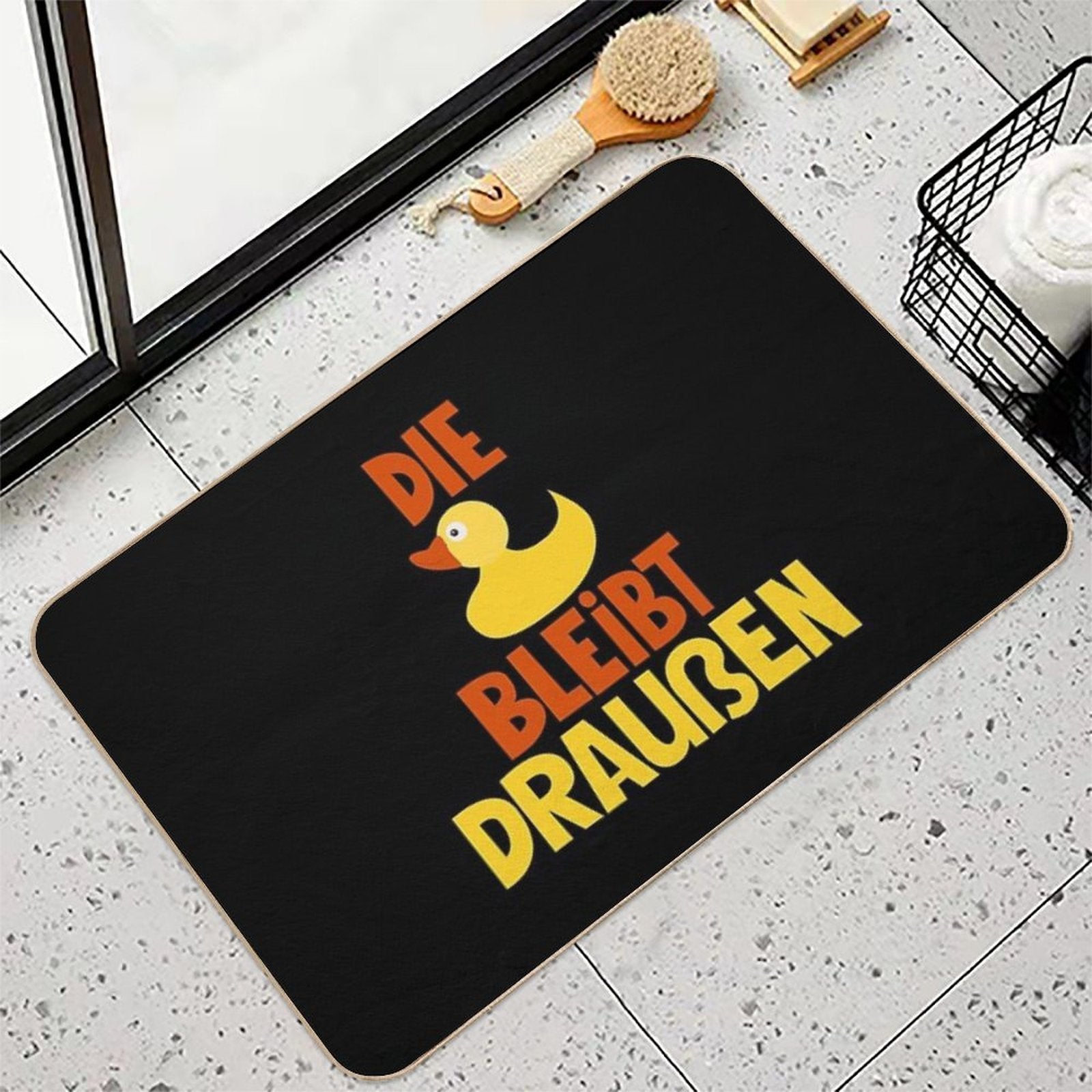 The Duck Stays Outside - Loriot - TV Kult  Anti-Trip Bath Mat