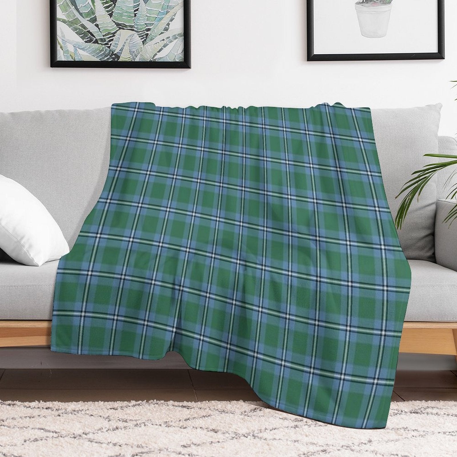Clan Irvine Tartan Travel-friendly Throw Blanket
