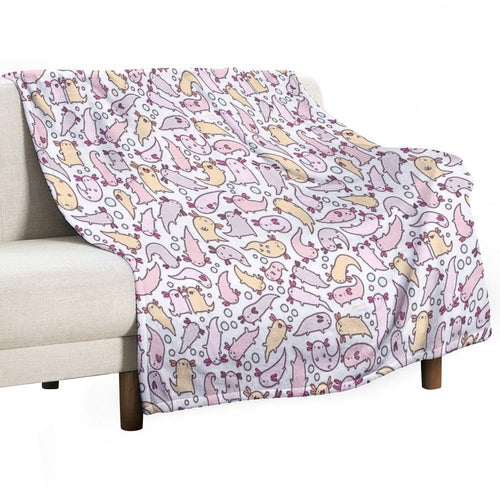 Adorable Axolotls Durable Throw Blanket