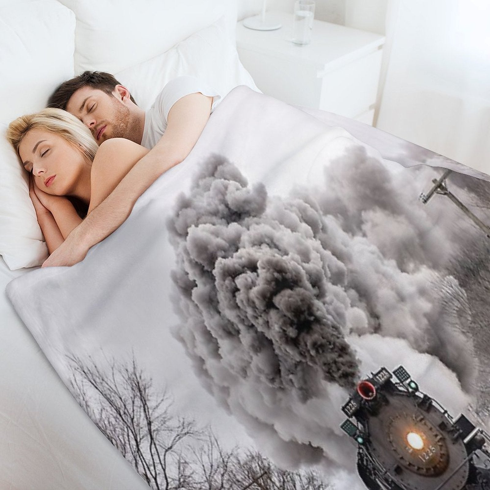 Pere Marquette 1225 Locomotive Compact Throw Blanket