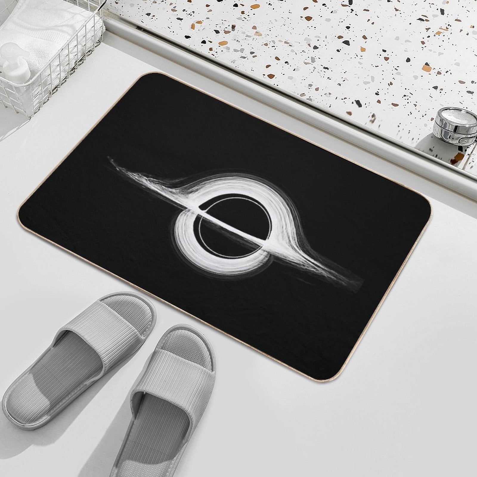 Interstellar Christopher Nolan Minimalist Vintage Movie Poster Mid-Century Alternative Art Print  Odorless Bath Mat