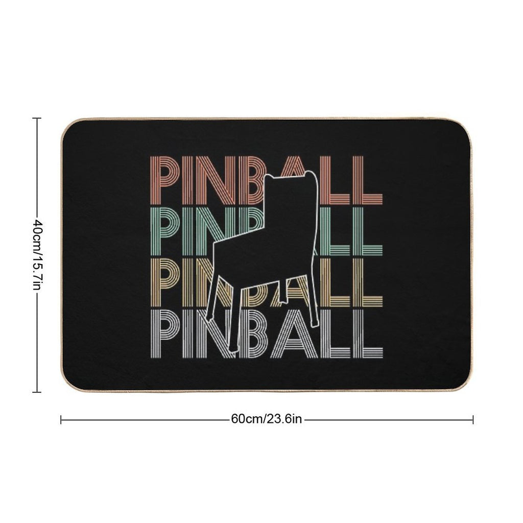Pinball Pinball Machine Vintage  Non-Slip Bath Mat