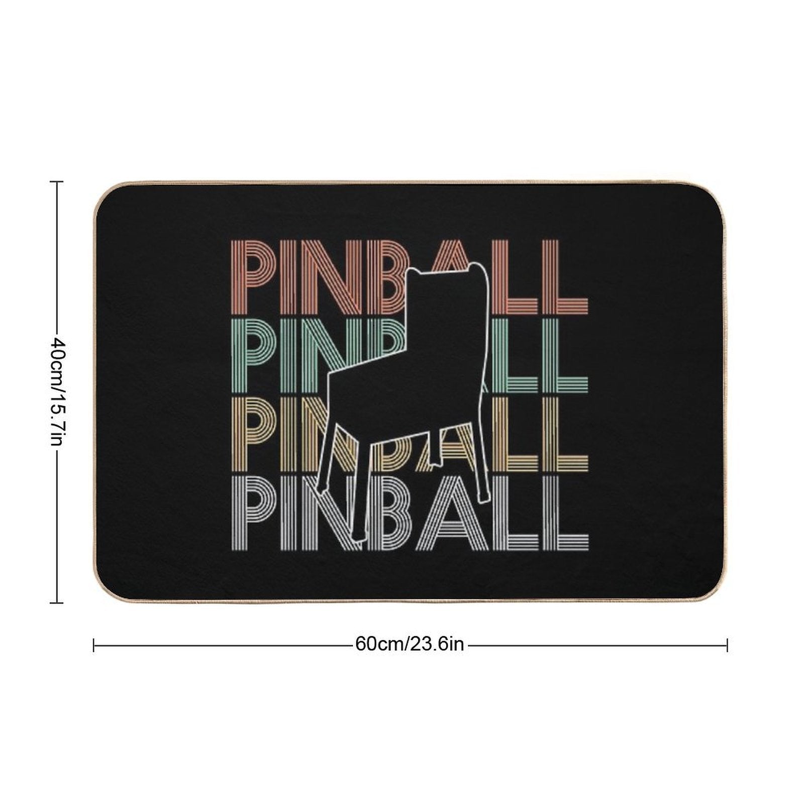 Pinball Pinball Machine Vintage  Non-Slip Bath Mat
