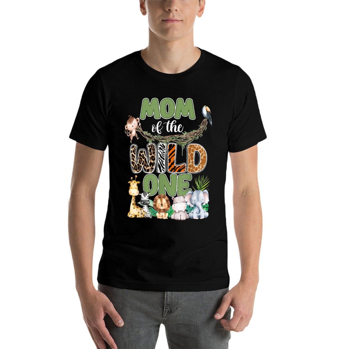 Mom Of The Wild One 1st Birthday Safari Family Matching  Affordable Price T-Shirt
