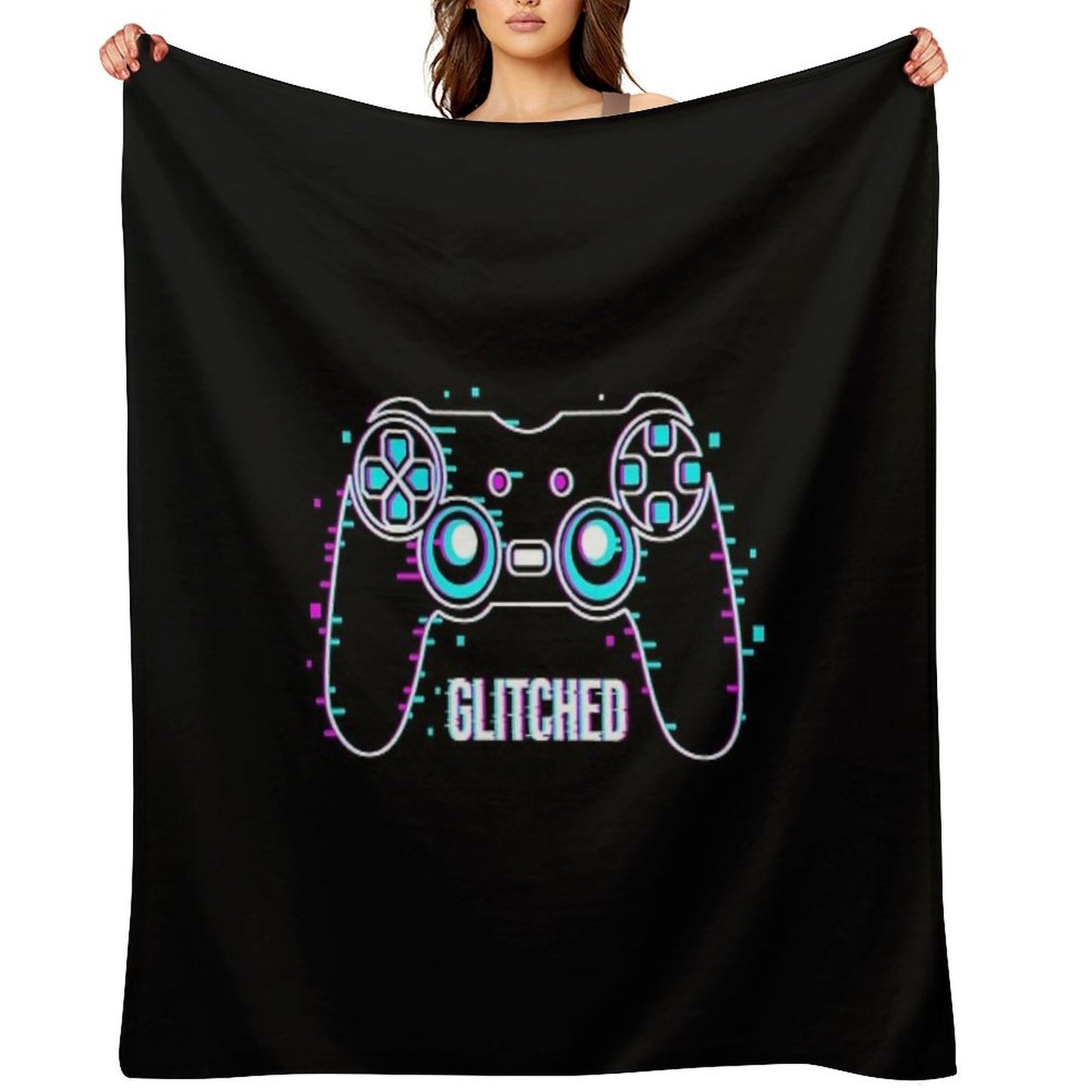 Video Game Controller - Glitched Anti-pilling Throw Blanket