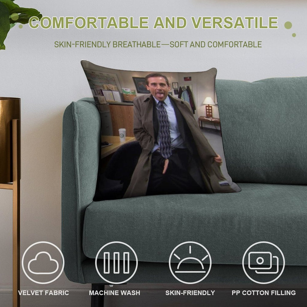 Michael Scott Soft Ultra-Soft Texture Throw Pillow