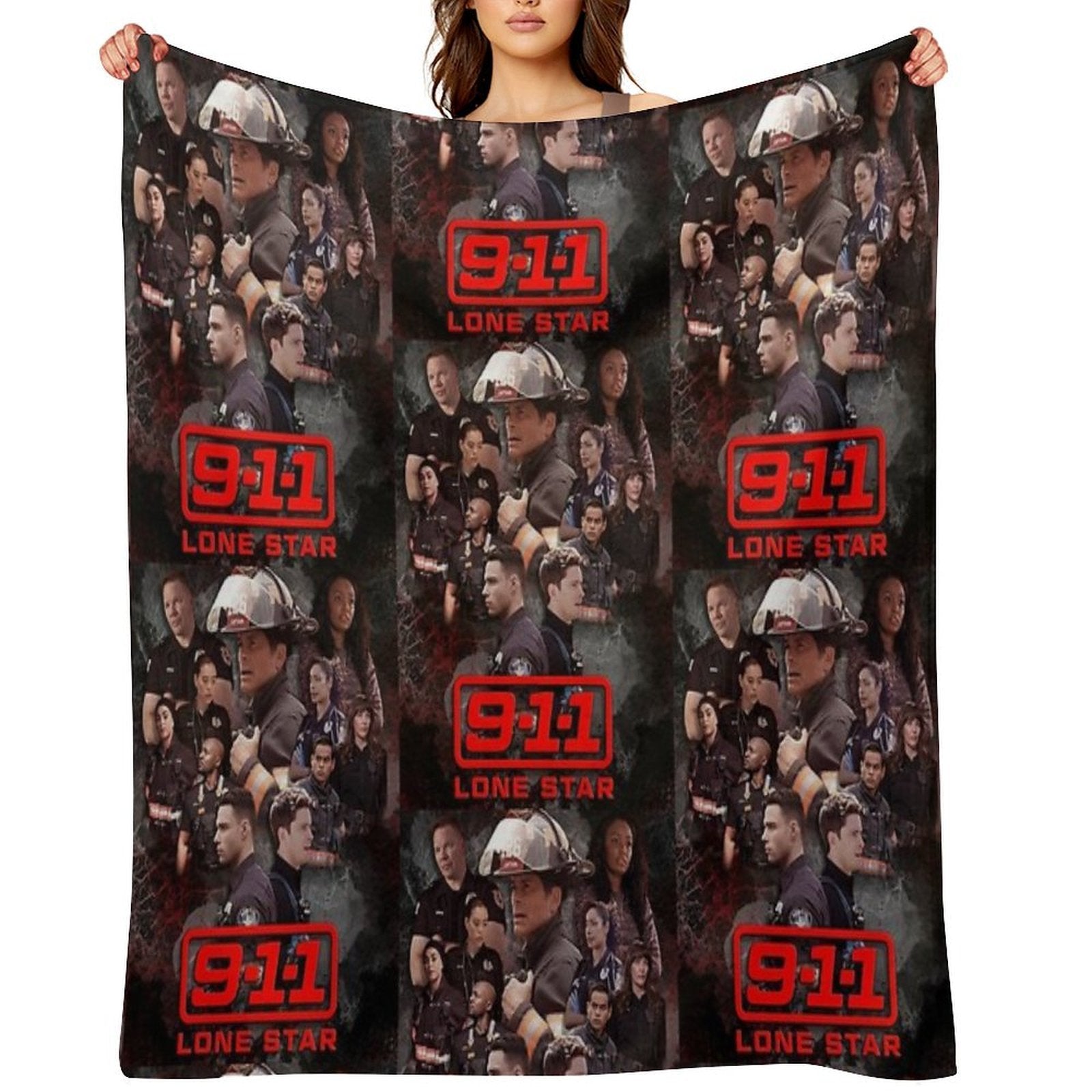 911 Lone Star - Cellular Sustainable Throw Blanket