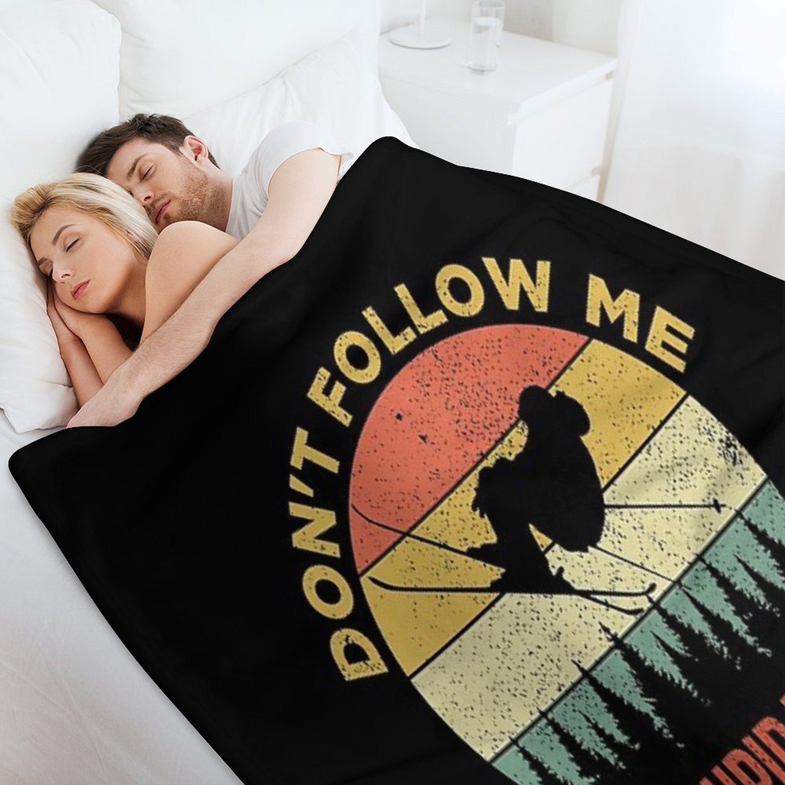 Don't Follow Me I Do Stupid Things Skiing Quick-dry Throw Blanket