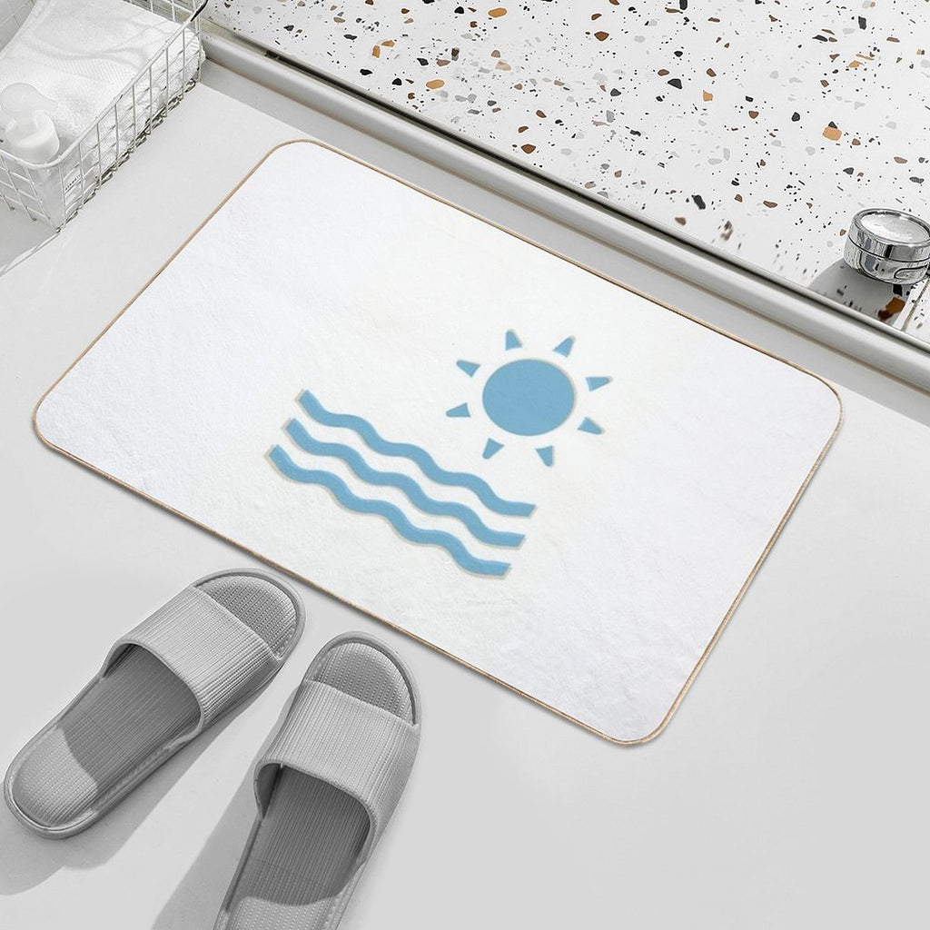 Welcome Summer Abstract, Hot Summer 2023, Summer Sunset, Beach Day Durable Bath Mat