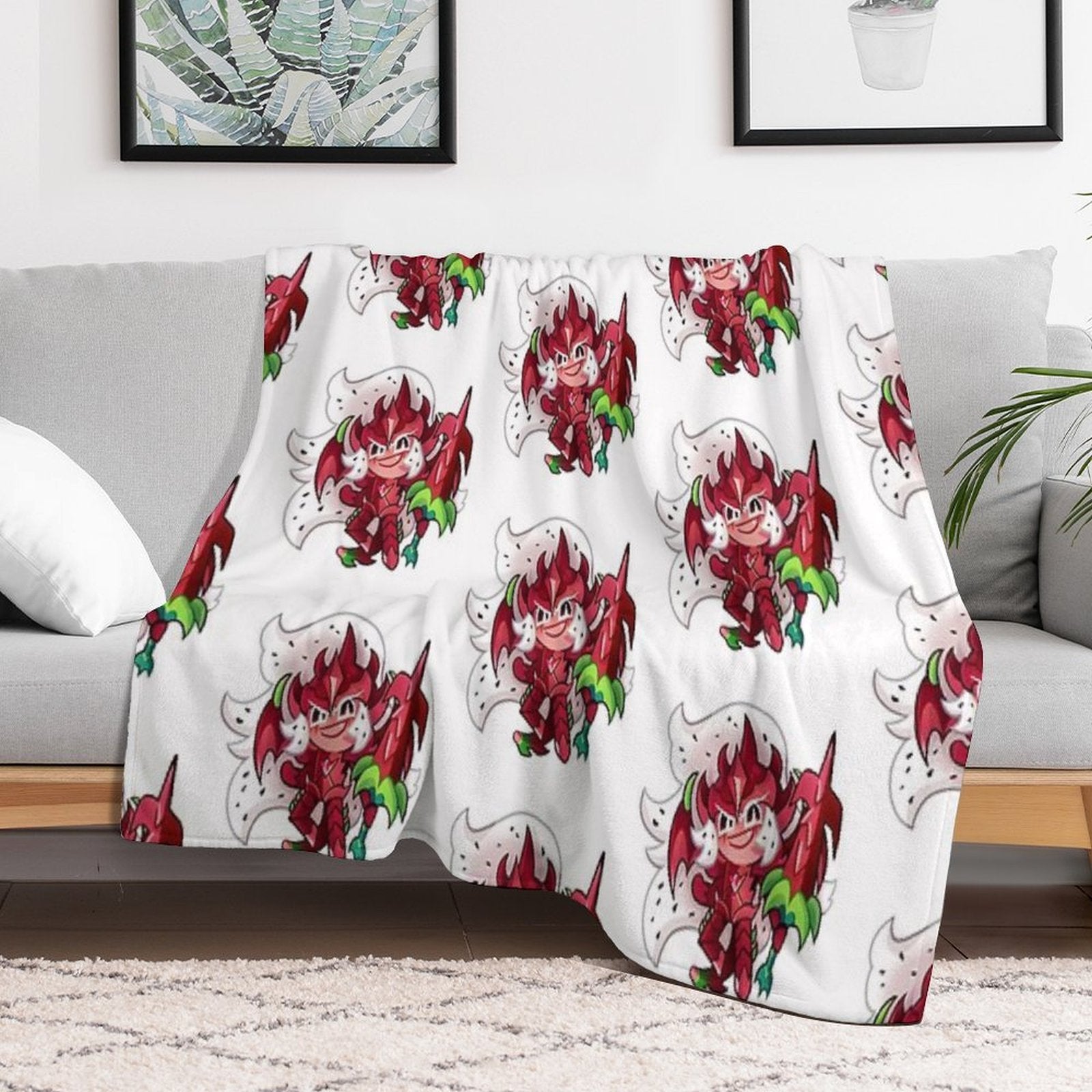 Pitaya Dragon Cookie Durable Throw Blanket