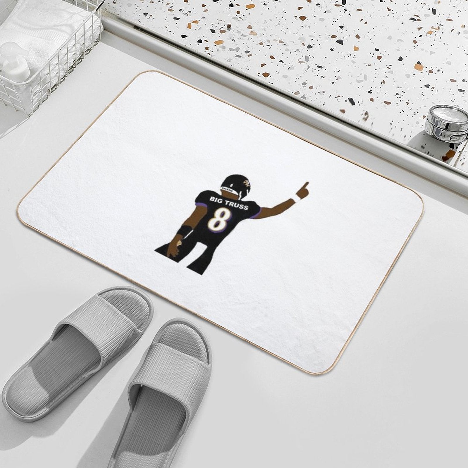 Lamar Jackson - Big Truss  Easy To Clean Bath Mat
