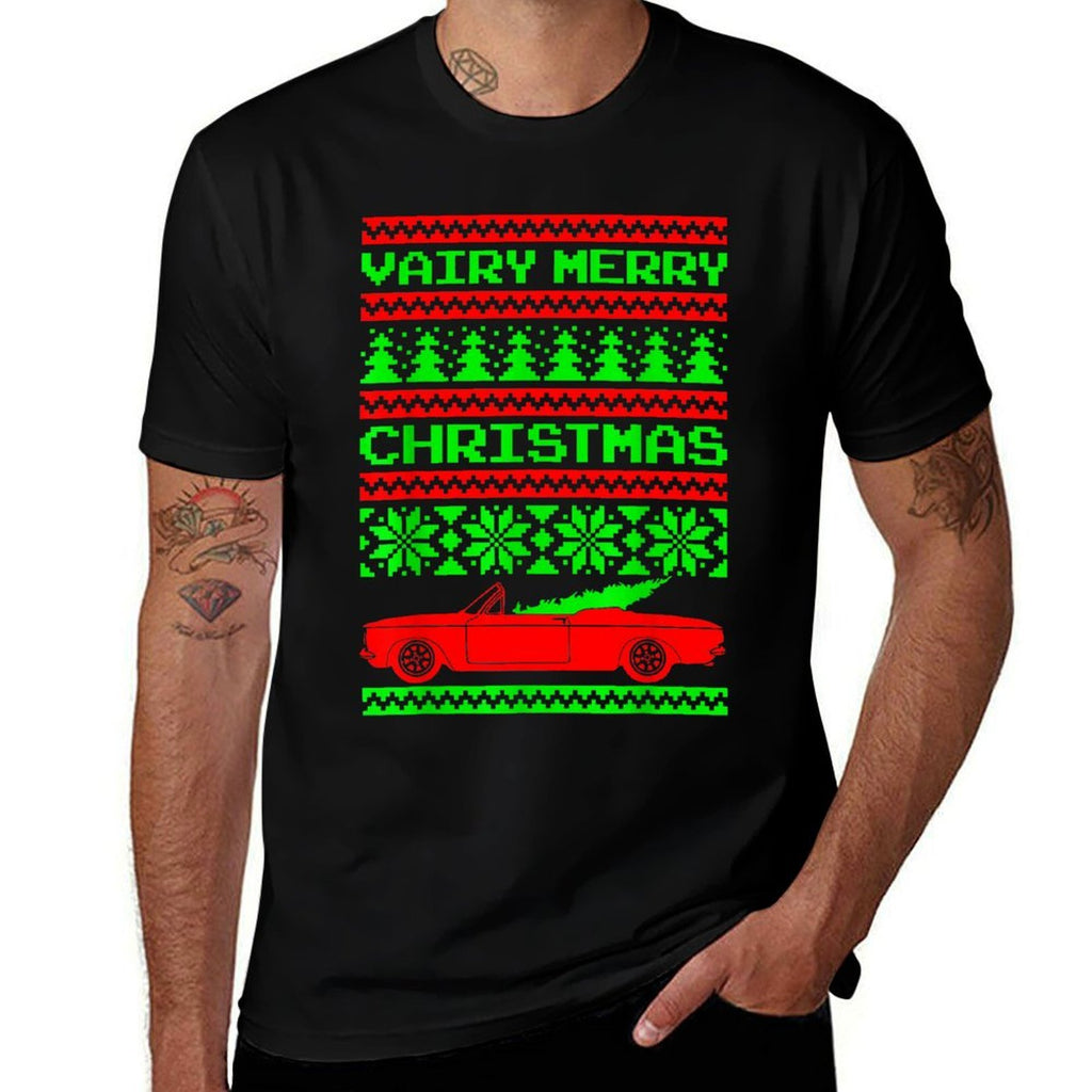 Christmas Corvair Convertible 1962 1963 1964 Early Model  Easy-care T-Shirt