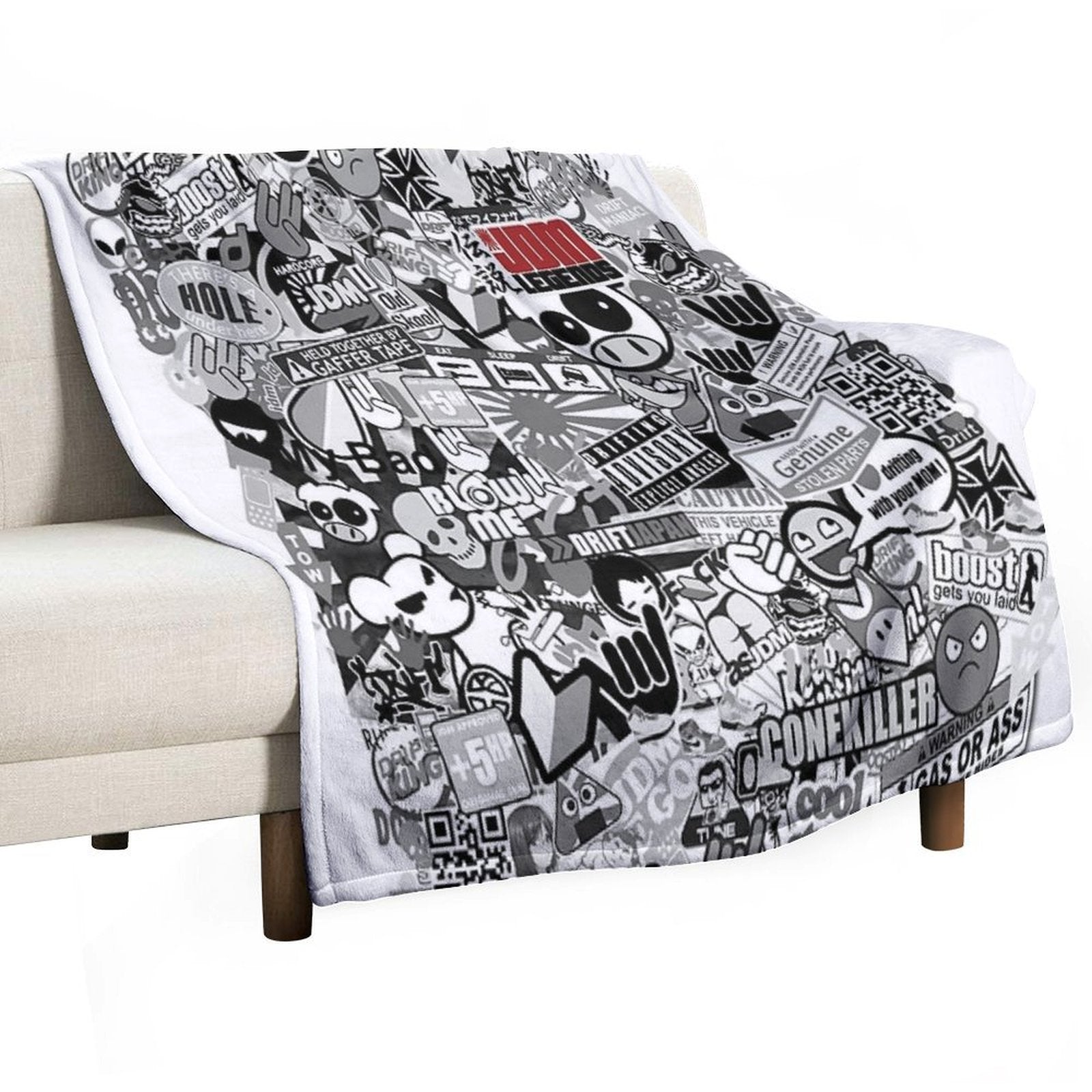JDM LEGENGS Travel-friendly Throw Blanket