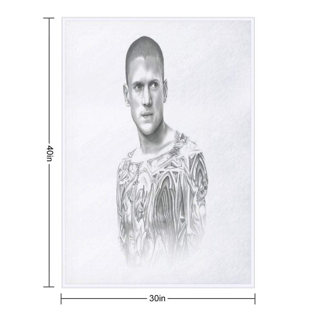 Michael Scofield, Prison Break Fan-art Wrinkle-free Throw Blanket