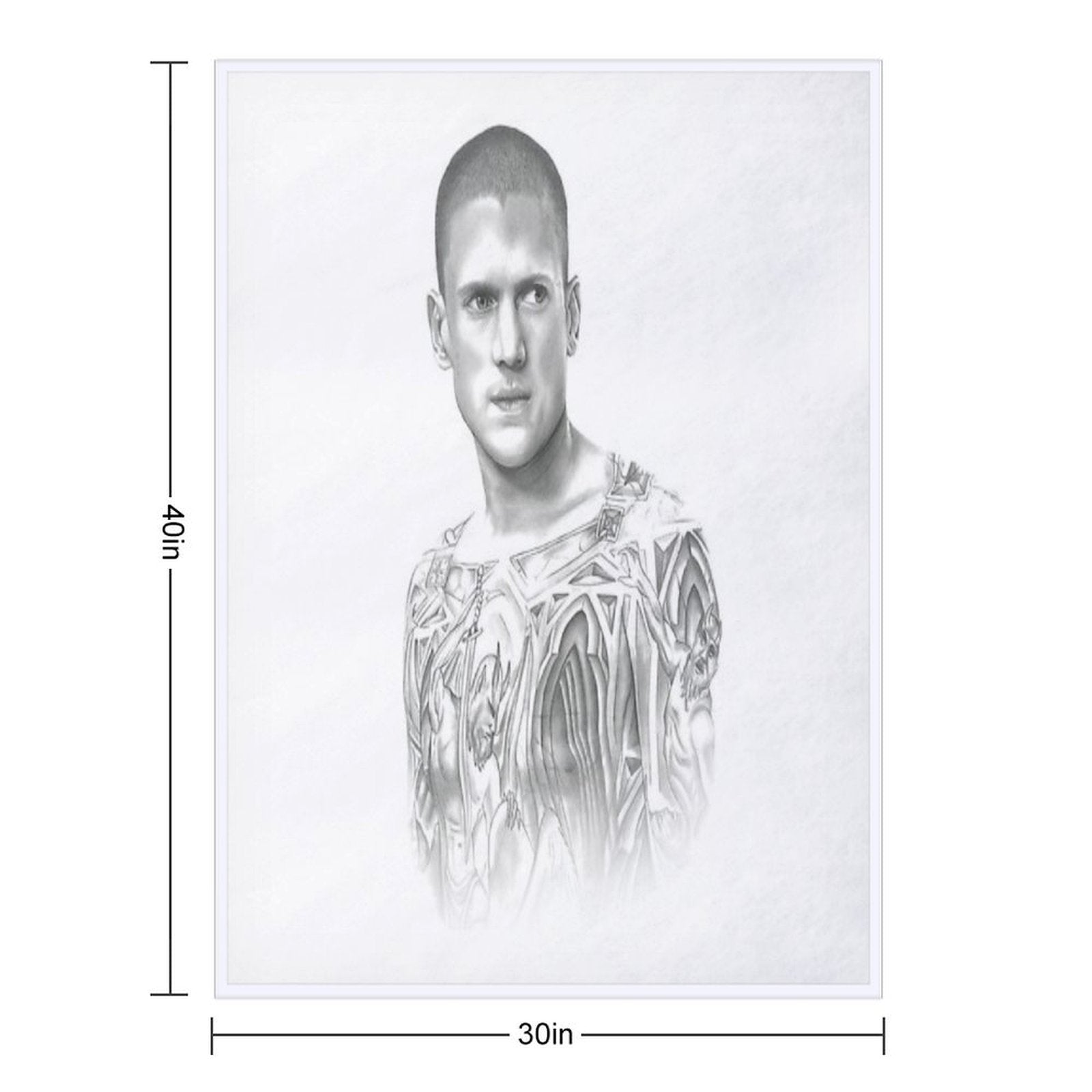 Michael Scofield, Prison Break Fan-art Wrinkle-free Throw Blanket