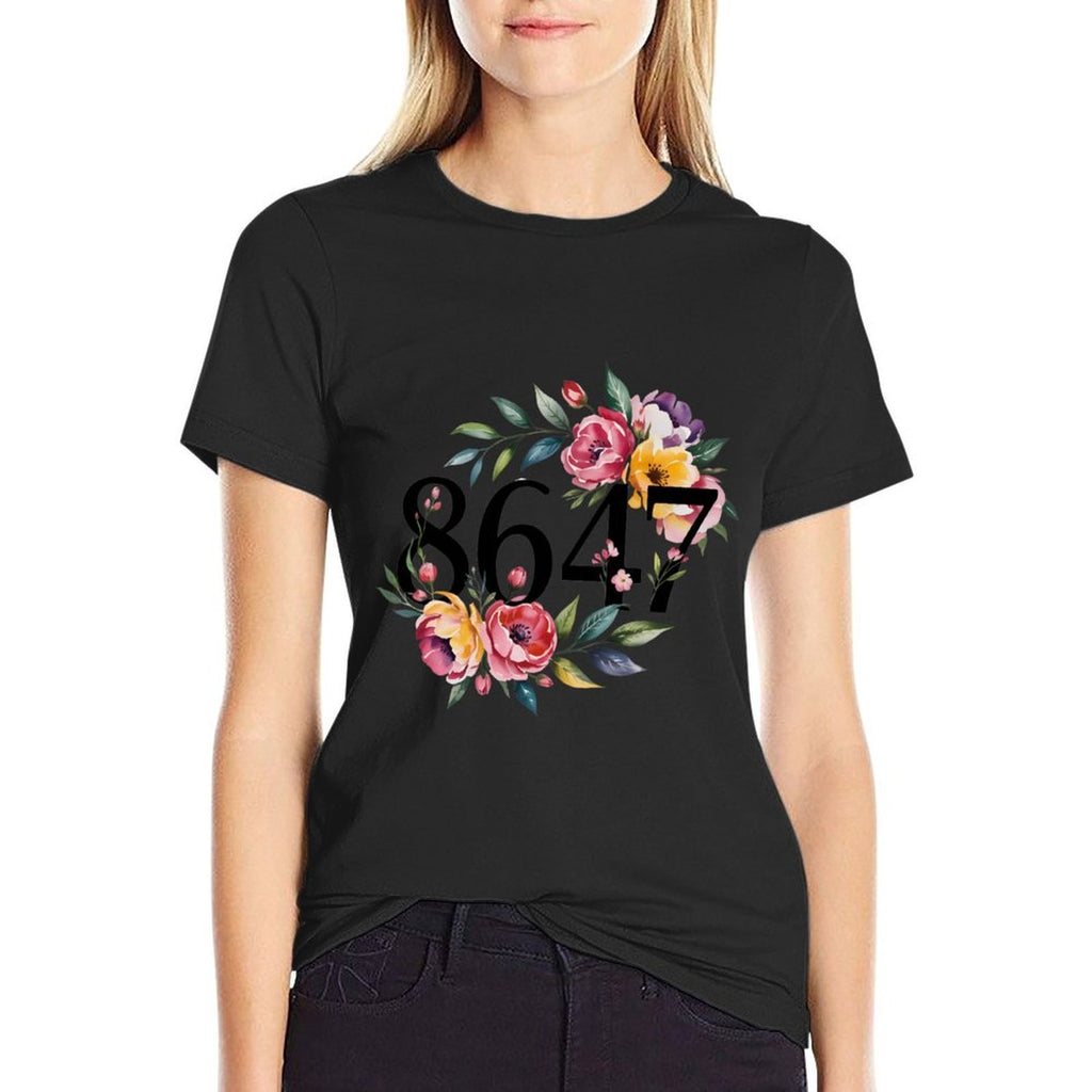 8647 Subtle Resistance Boho Style Watercolor 86 47 Resist  Rolled Sleeves T-Shirt