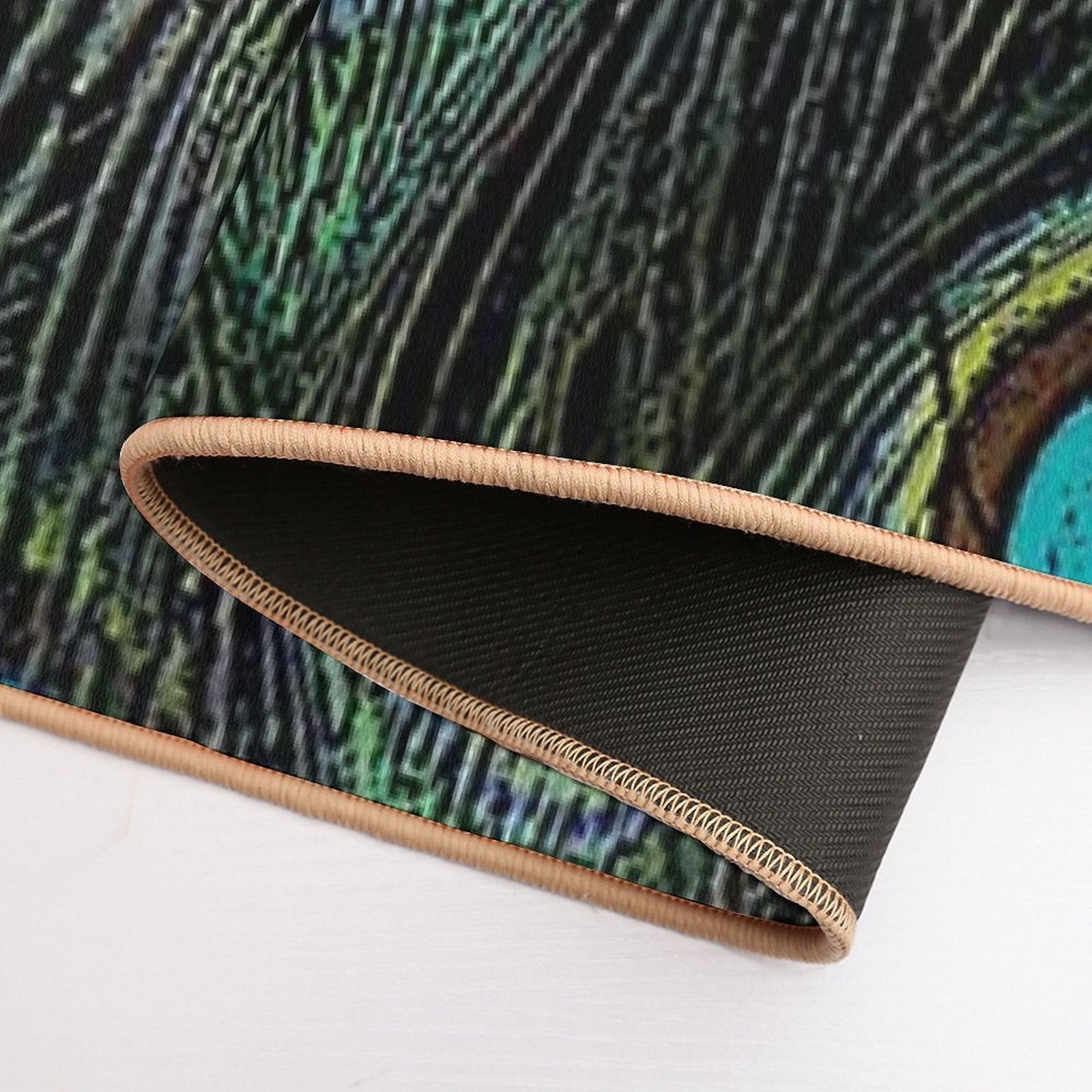 Peacock Feathers, Bird Lover Gifts, Cool Bird Outfits, Beautiful Feather Patterns  Repositionable Bath Mat