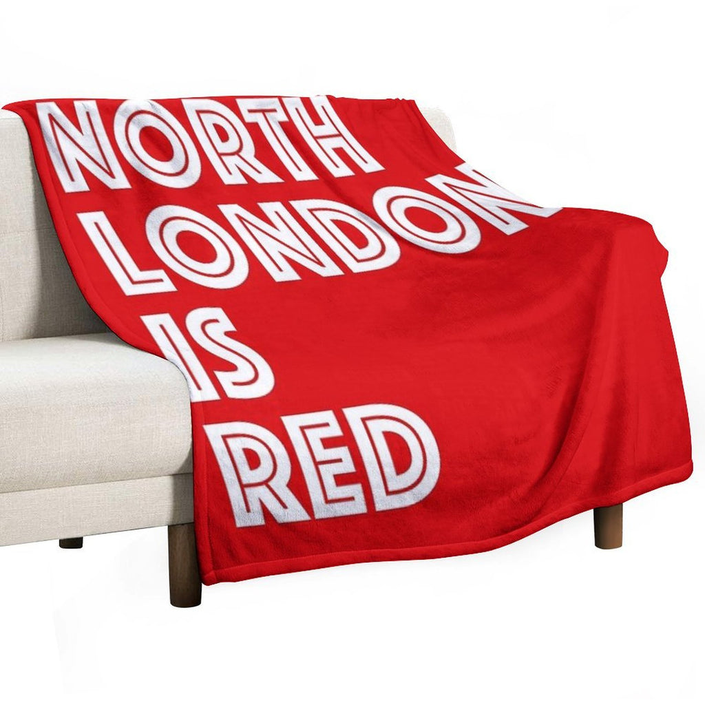 North London Is Red Machine-washable Throw Blanket
