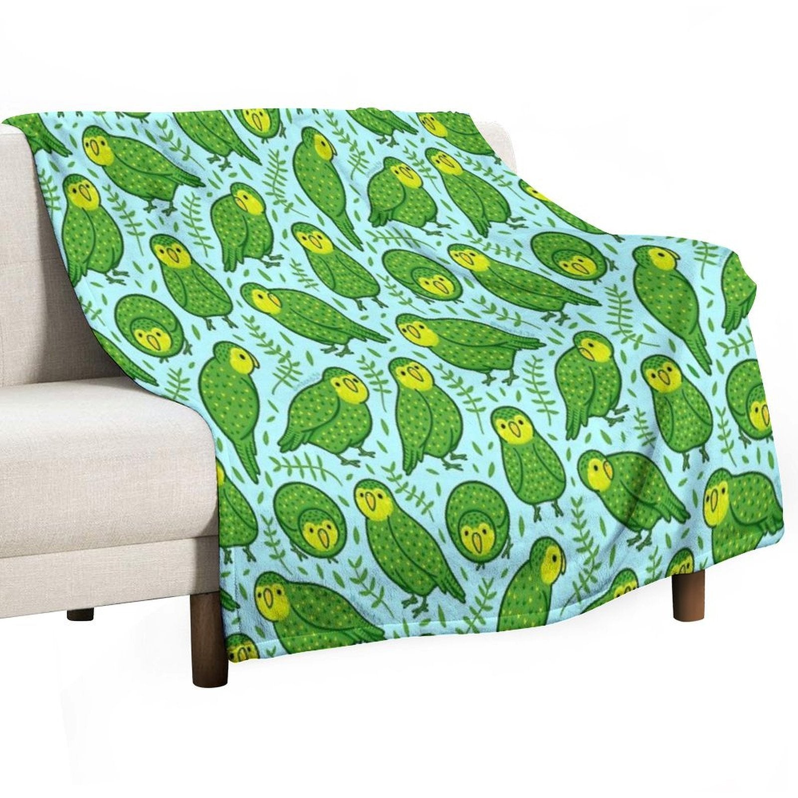 Kakapo Velvety-soft Throw Blanket
