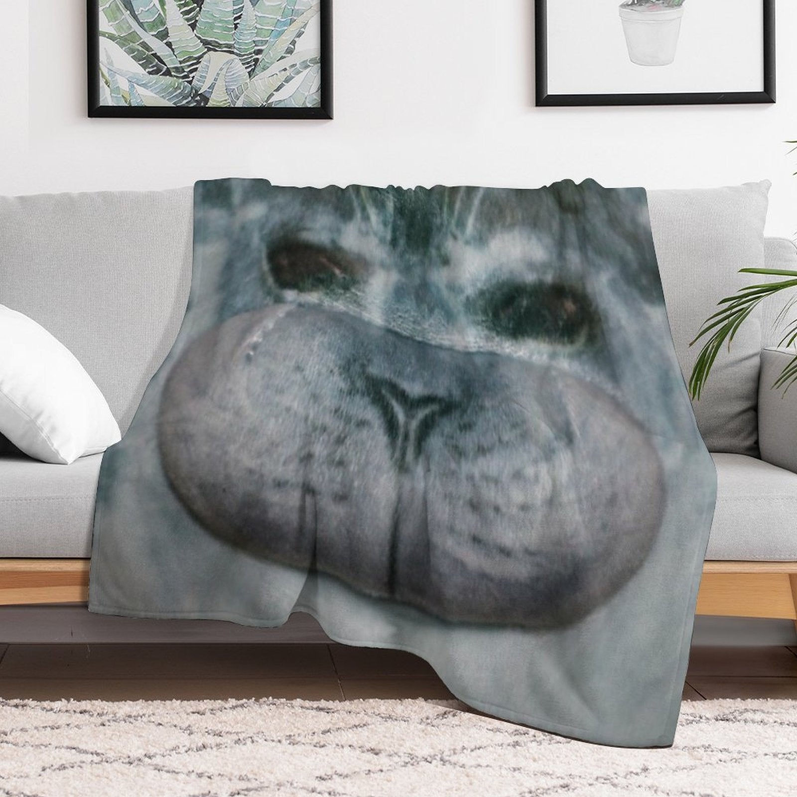 Chubby Blob Seal All-season Throw Blanket