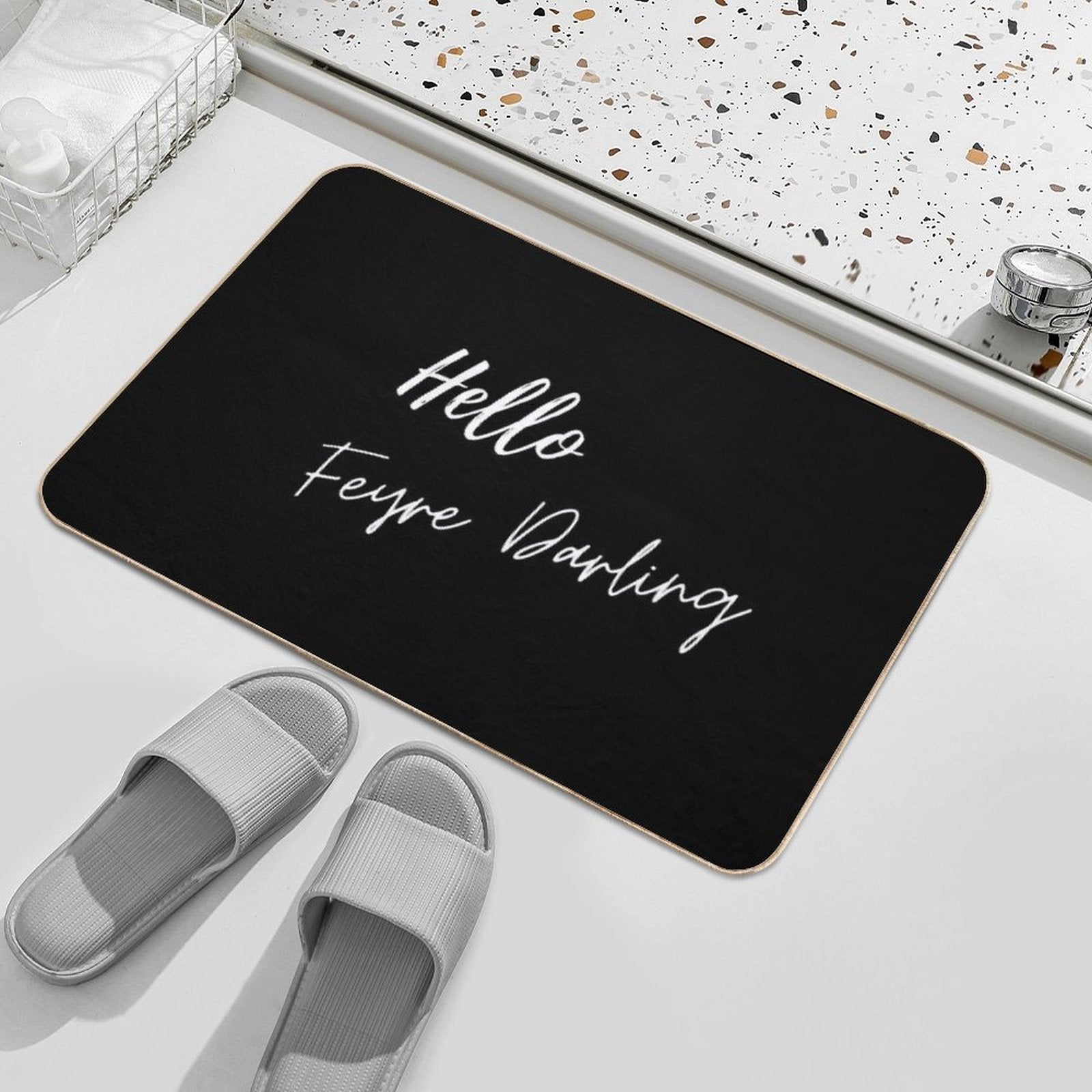 Hello Feyre Darling Acotar Rhysand Quote  Dirt-Trapping Bath Mat