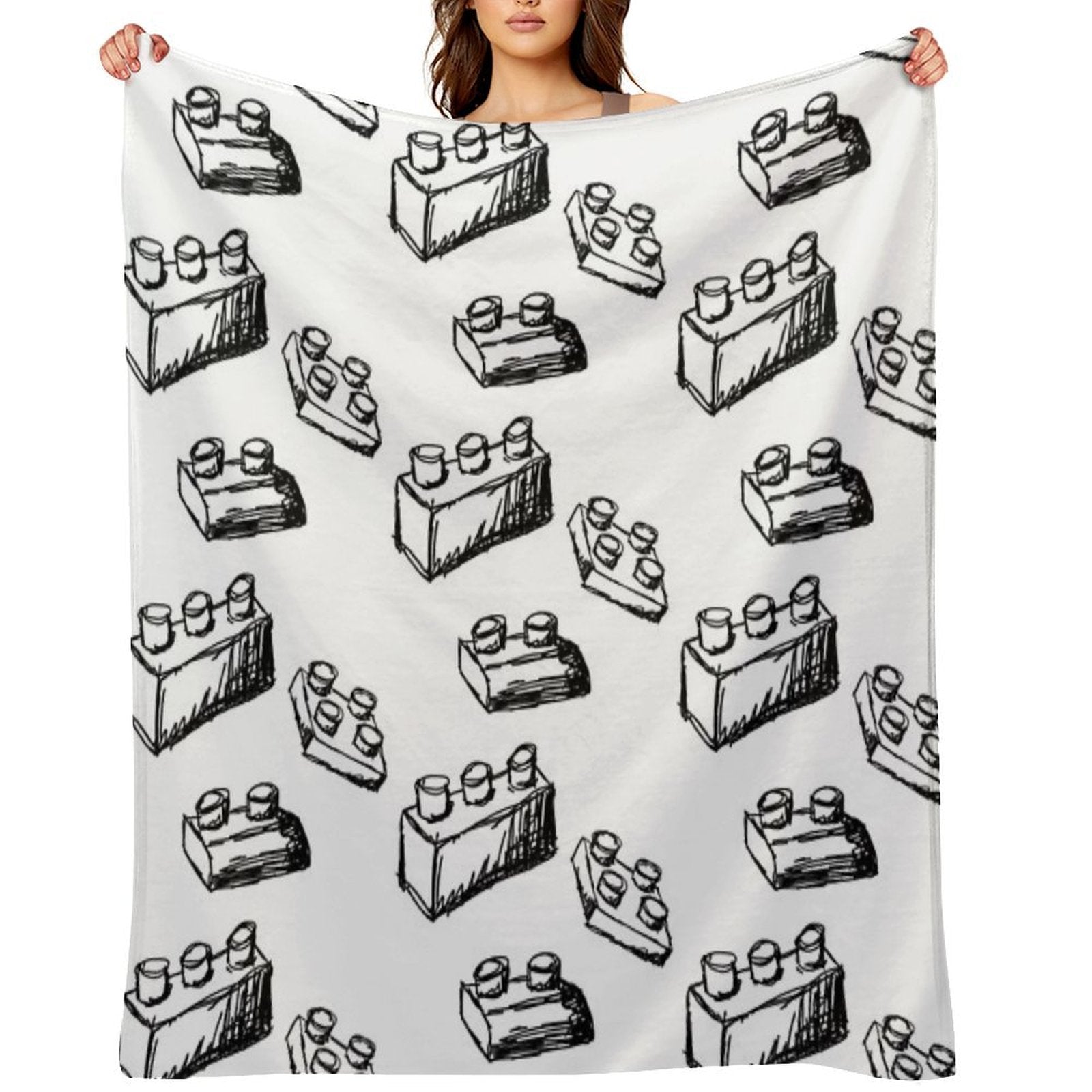 Building Blocks Velvety-soft Throw Blanket