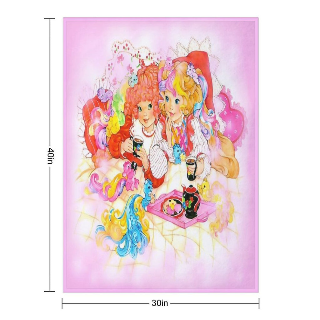 Lady Lovely Locks Best Friends Forever Machine-washable Throw Blanket