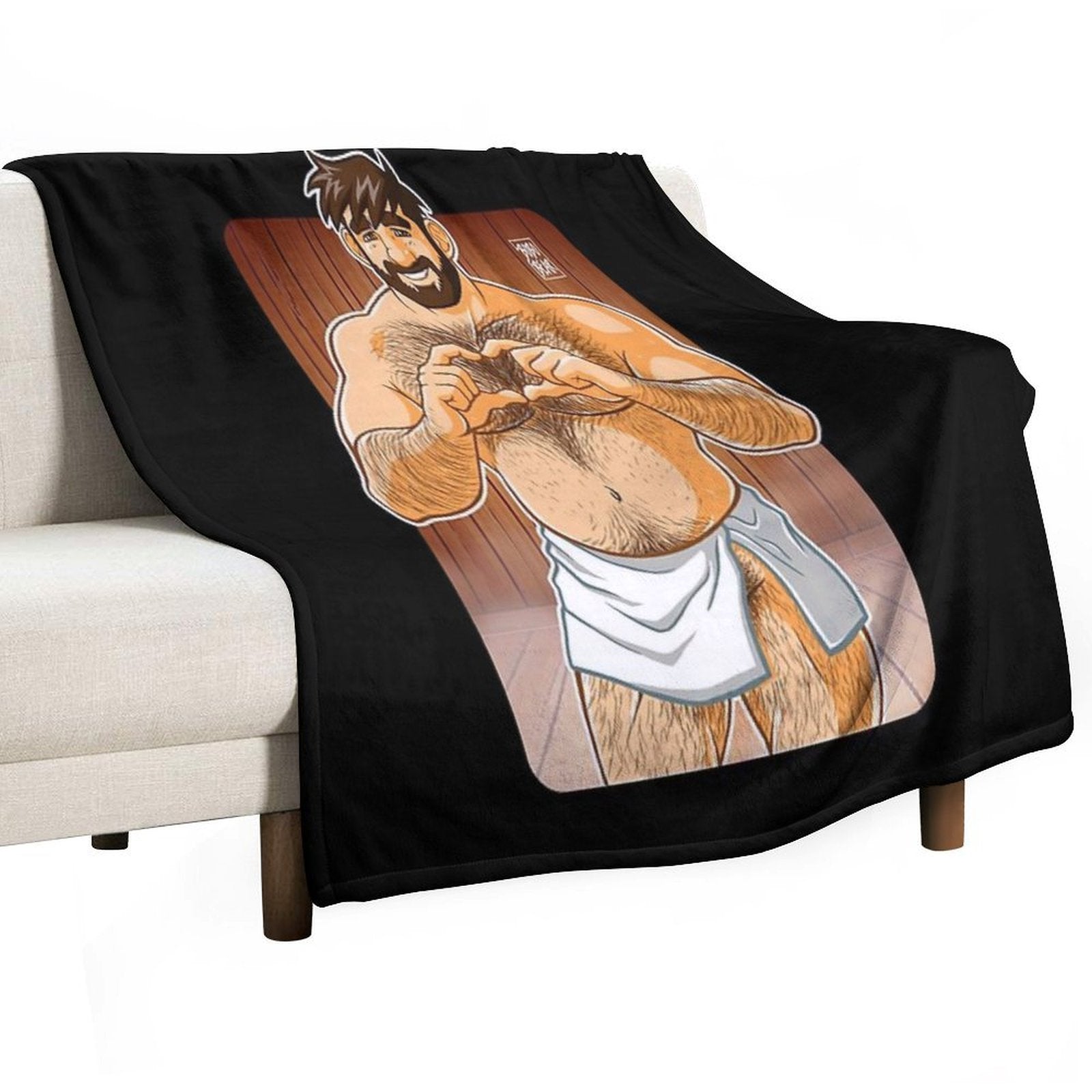 ADAM LIKES SAUNAS Easy Care Throw Blanket