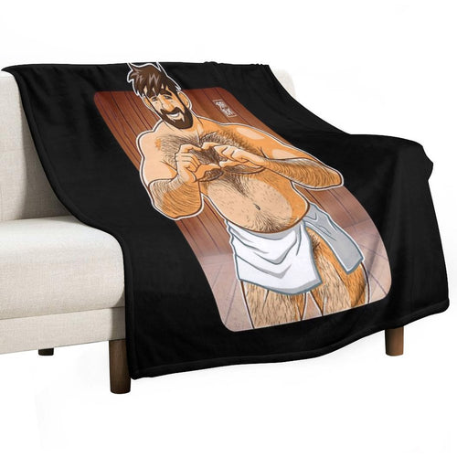 ADAM LIKES SAUNAS Easy Care Throw Blanket