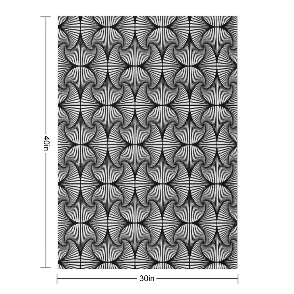 Pattern of Squares Black And White Farmhouse Travel-friendly Throw Blanket