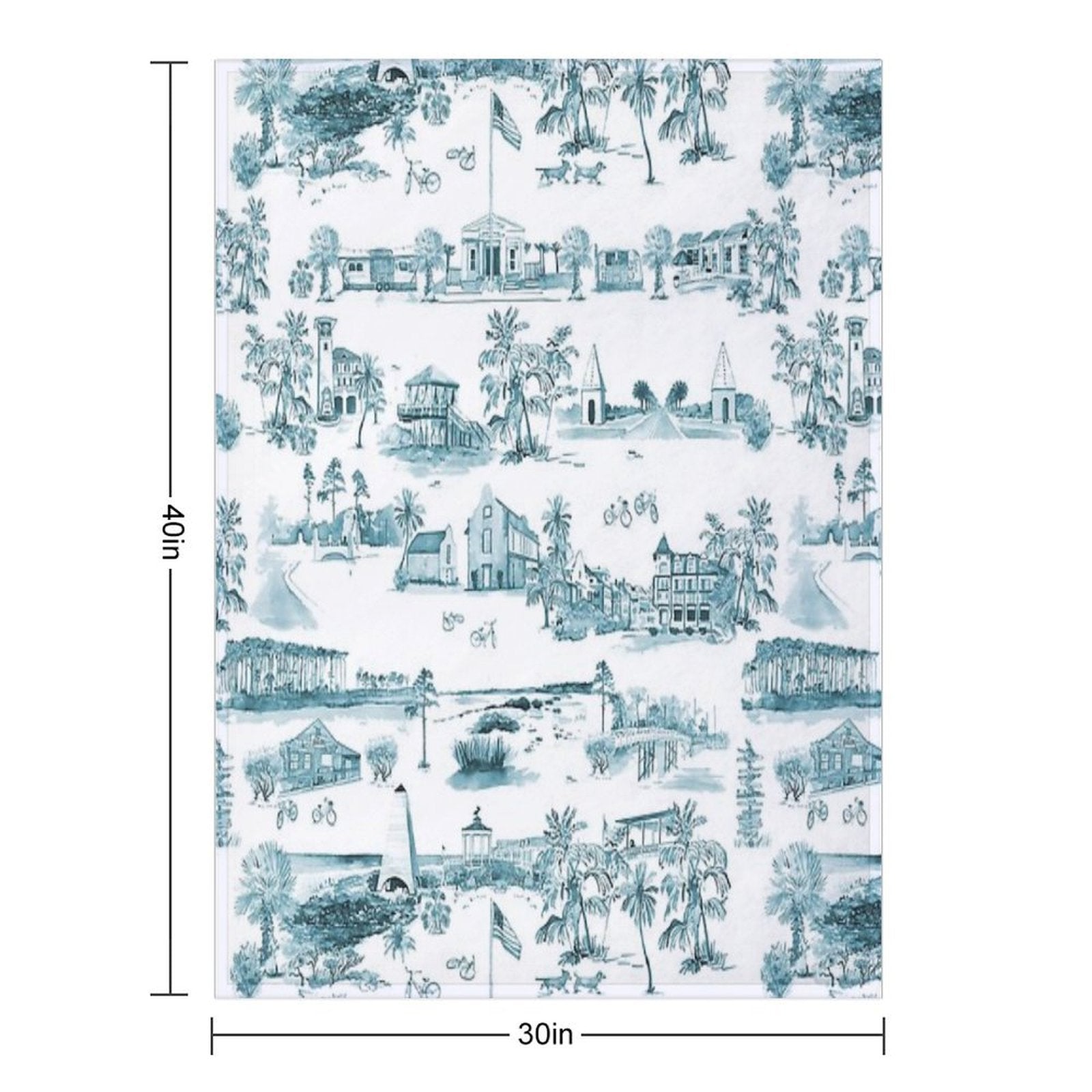 Toile 30A Lightweight Throw Blanket