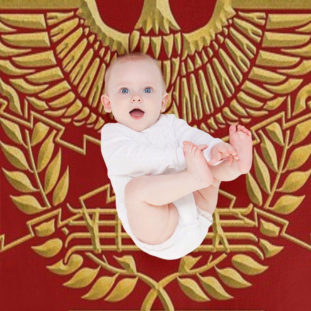 Gold Roman Aquila Eagle SPQR Travel-friendly Throw Blanket