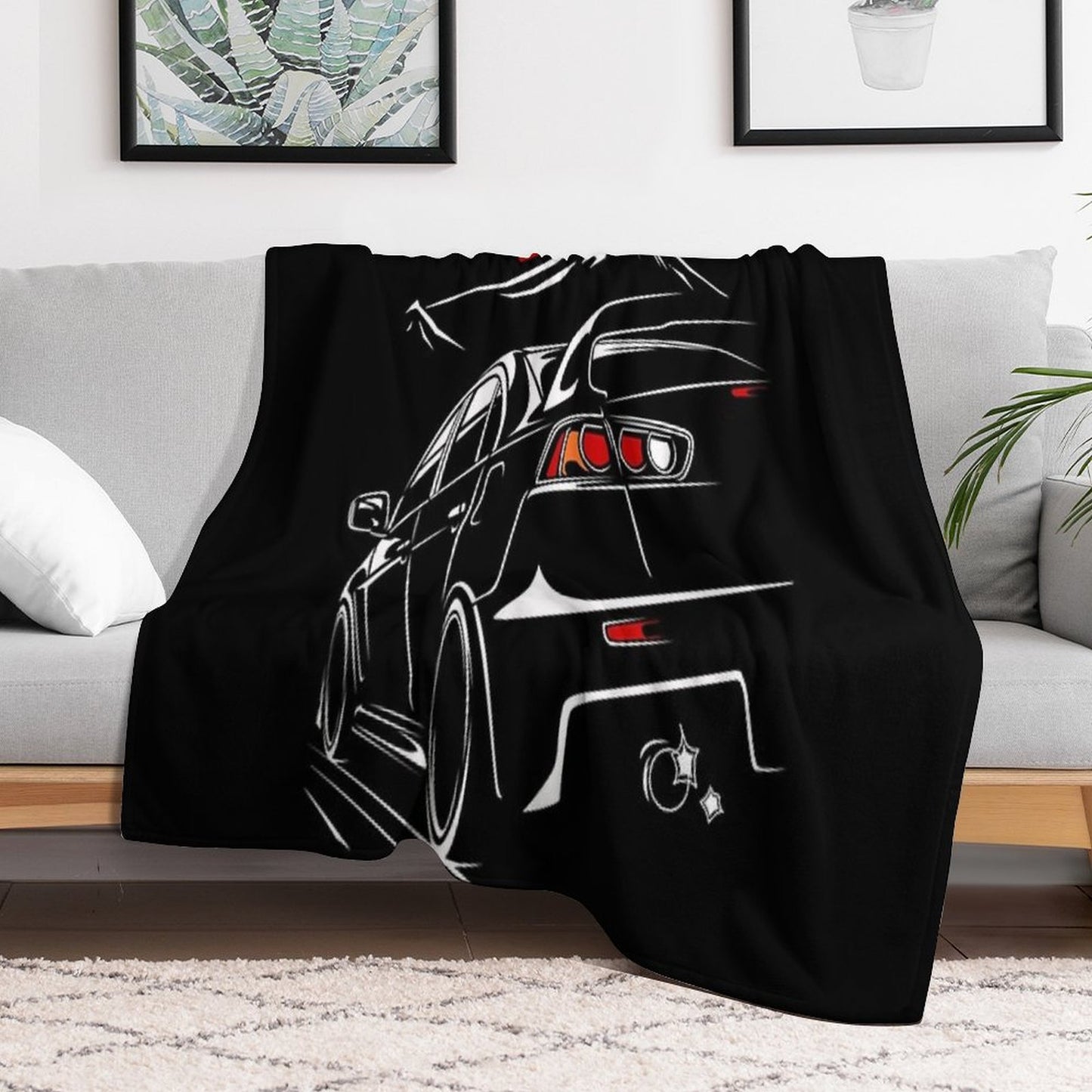 Mitsubishi Lancer Evo X Anti-pilling Throw Blanket