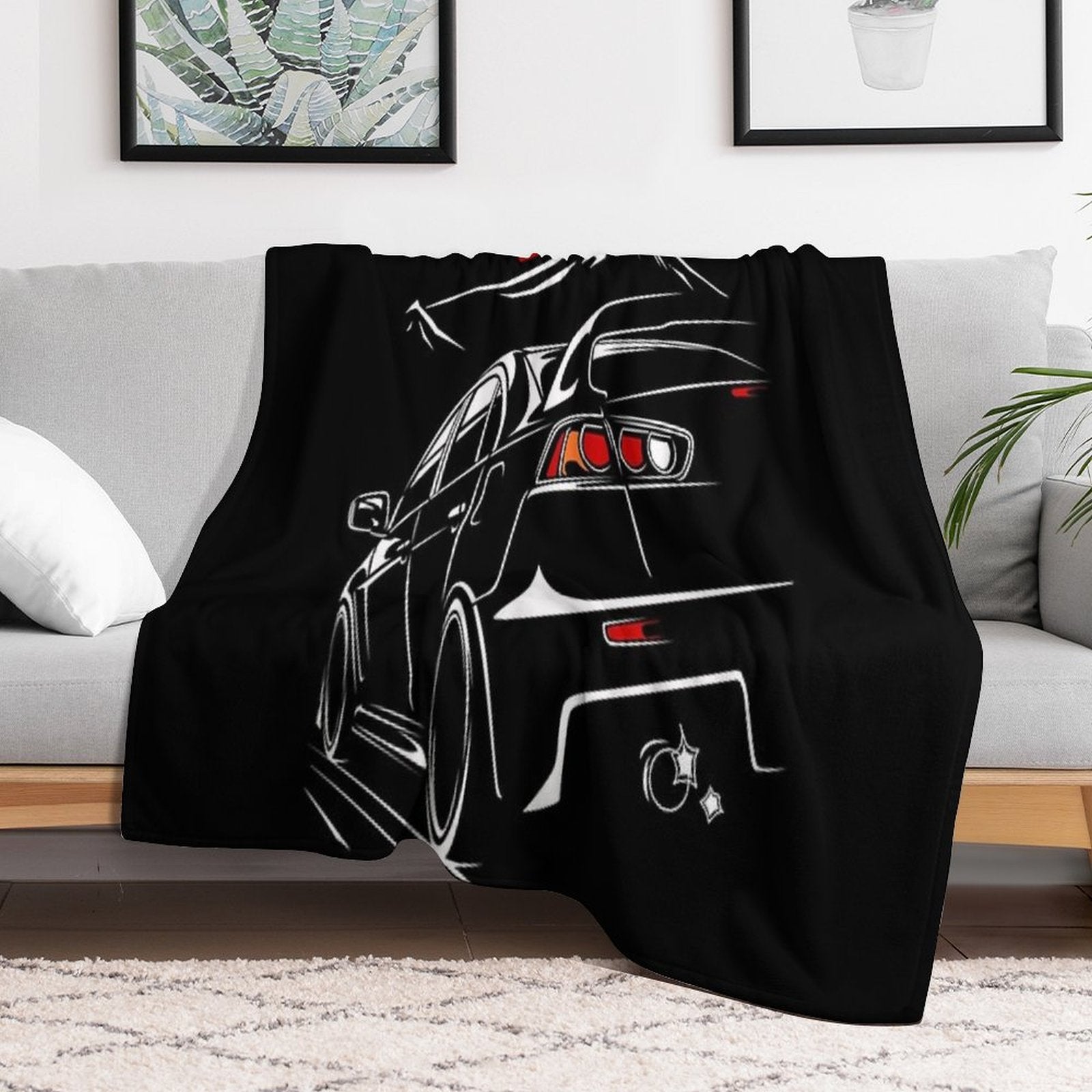 Mitsubishi Lancer Evo X Anti-pilling Throw Blanket