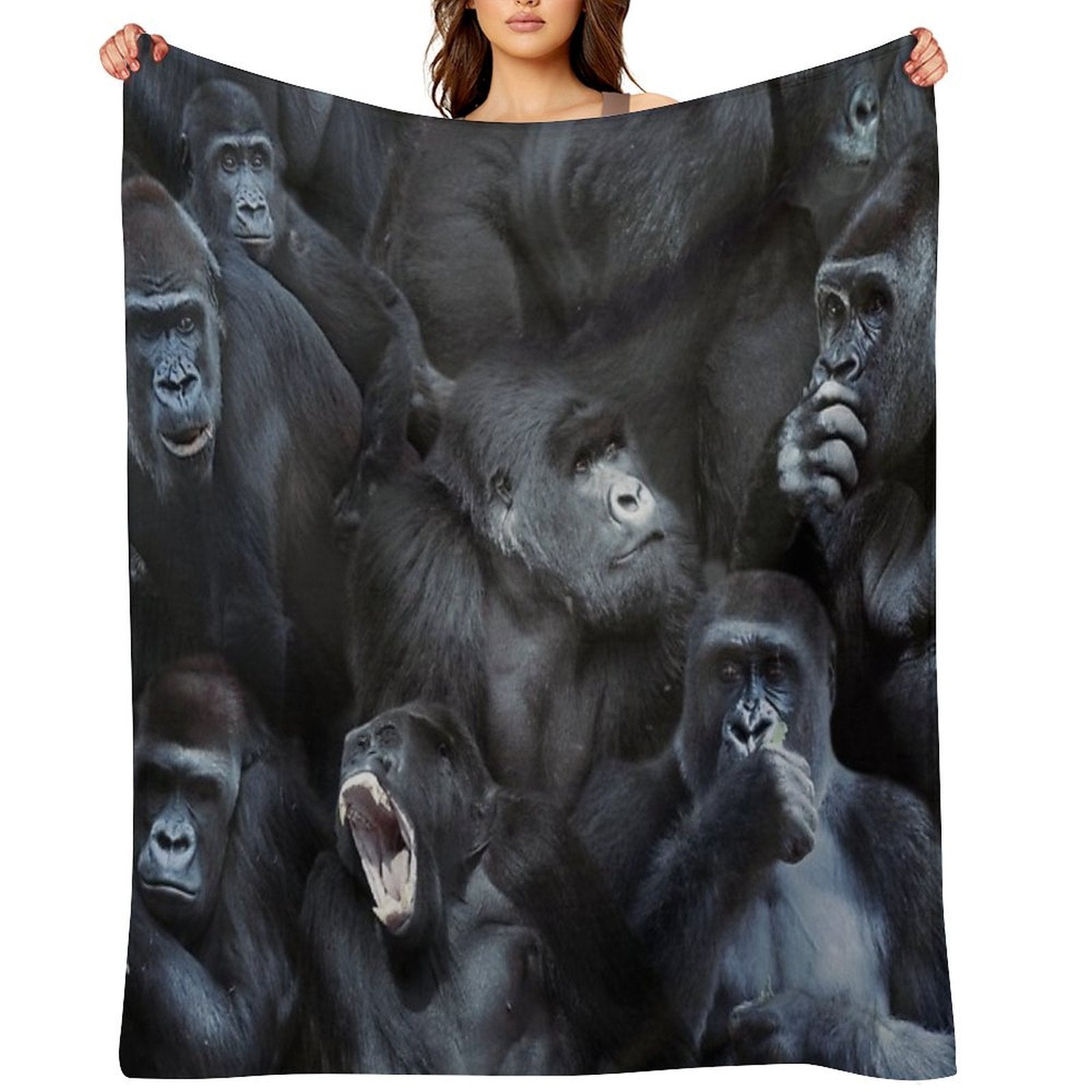 Gorillas Quick-dry Throw Blanket