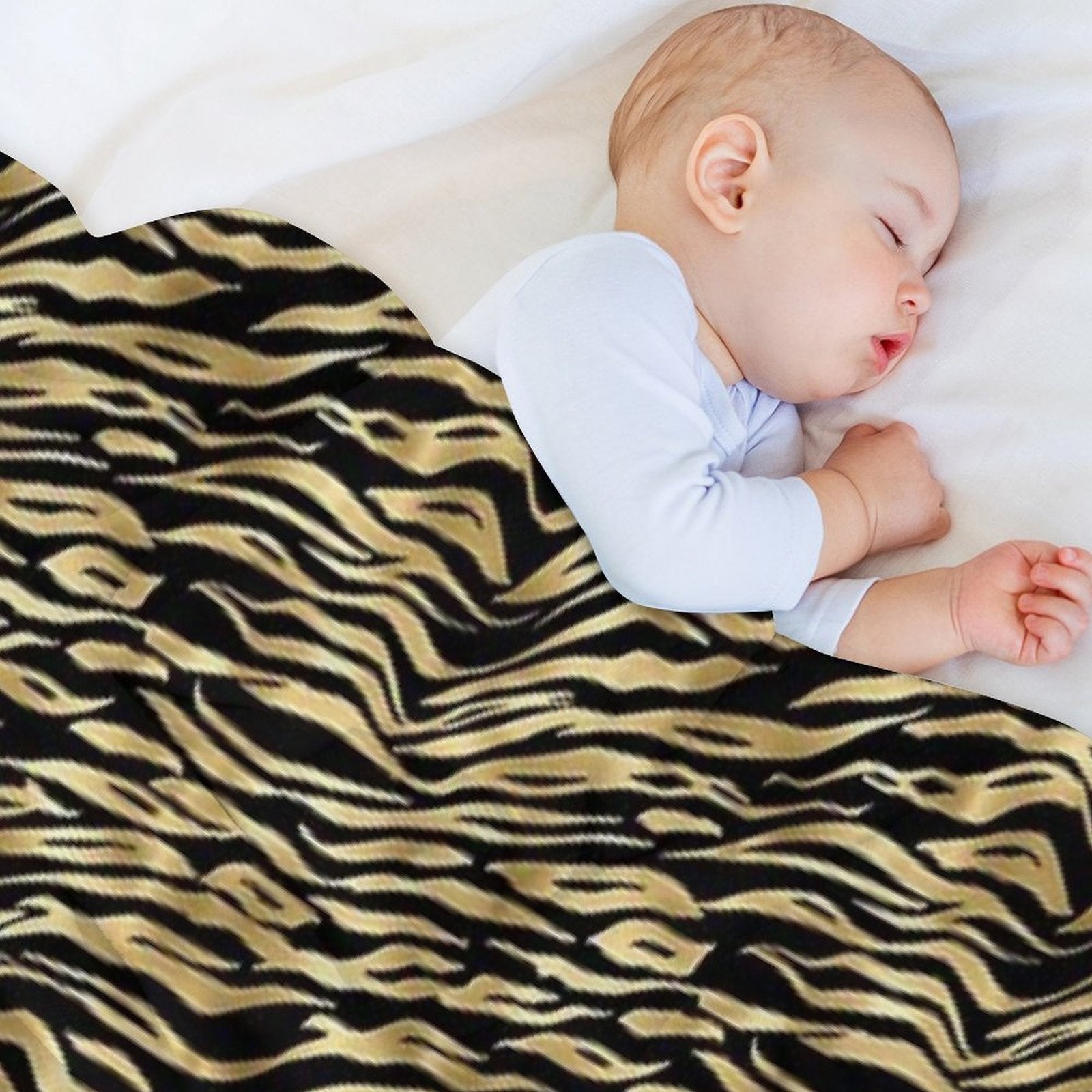 Black And Gold Animal Abstract #1 Premium Throw Blanket