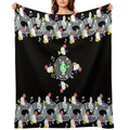Music Moogle (Black&Green) Machine-washable Throw Blanket