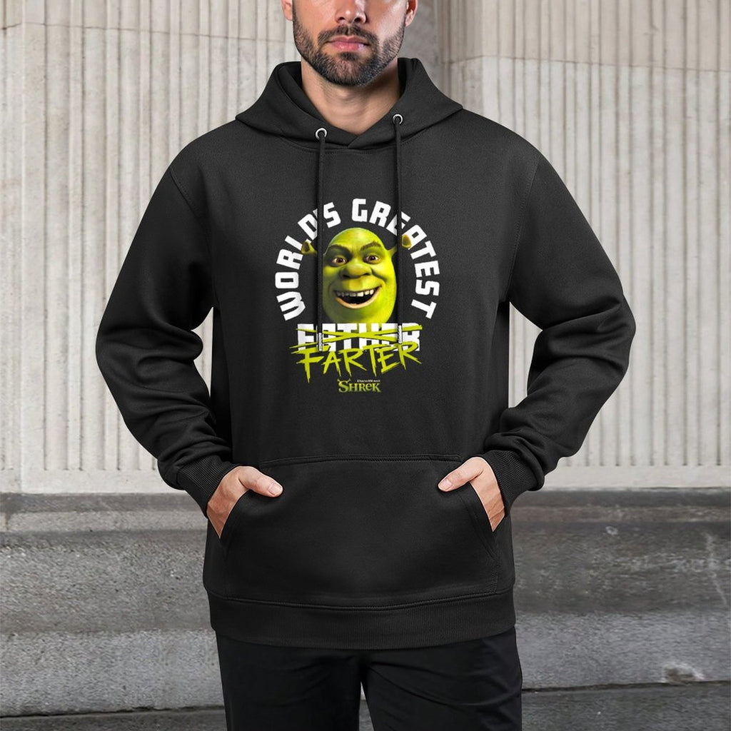 Shrek Fathers Day Worlds Greatest Farter Chest Text Logo All-Day Comfort Hoodie