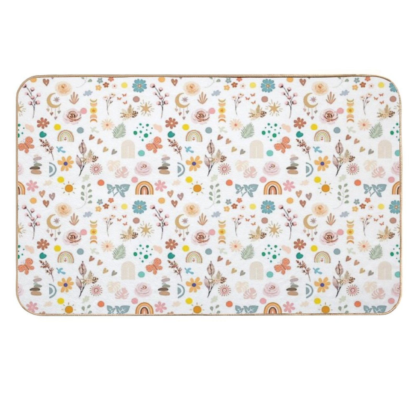 Boho Seamless Pattern  Stain-Proof Bath Mat