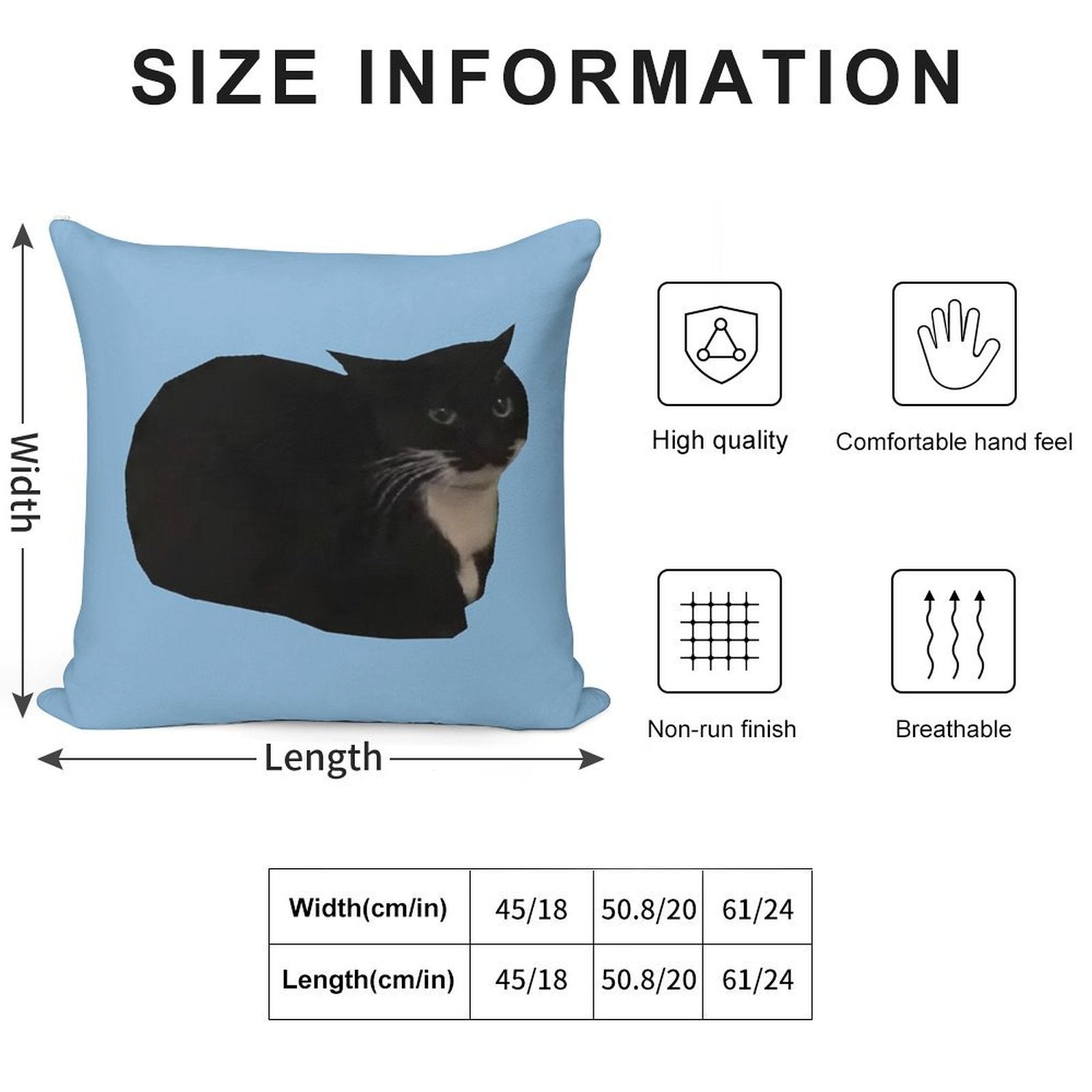 Maxwell The Cat Soft Short Plush Fabric Throw Pillow